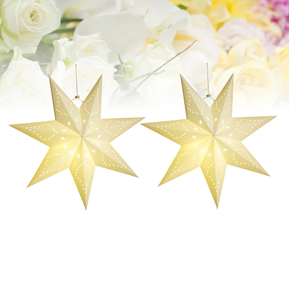 

Paper Star Lantern Hanging Christmas Stars Lanterns Shade Lampshade 3D Lamp Decorations Shaped Festival Hollow Lights Out Light