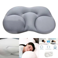 all round ergonomic sleep pillow soft breathable 3d cloud pillow with center egg groove design deep sleep foam neck supporter