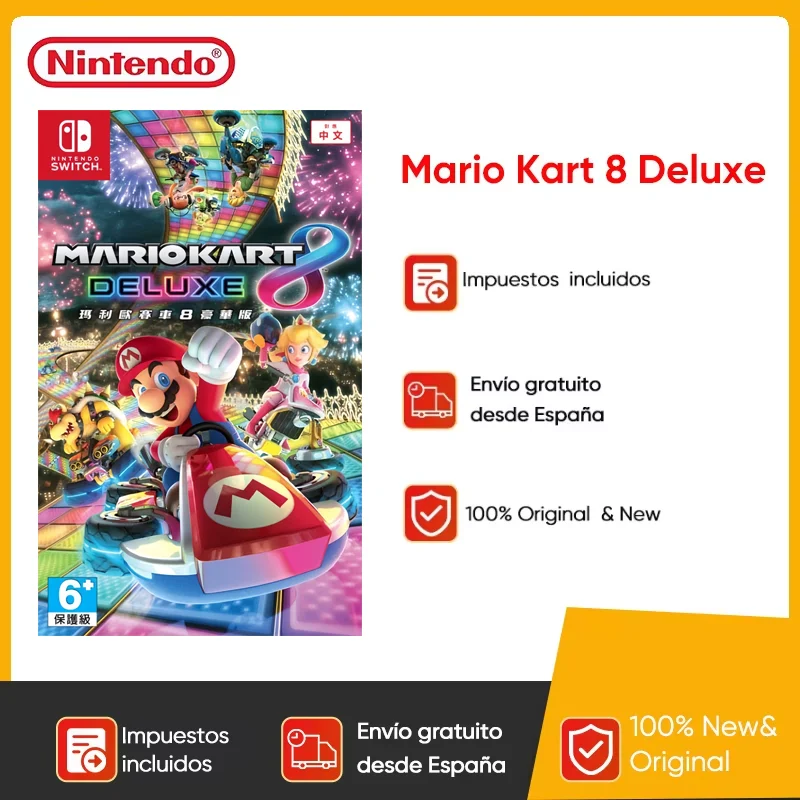 Mario Kart 8 Deluxe Nintendo Switch Game Deals Physical Game Card Racing Genre for Nintendo Switch OLED Lite 100% Original