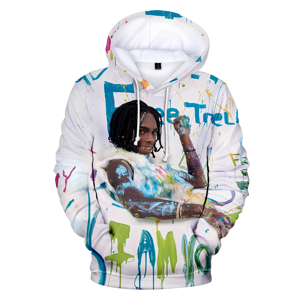 

American Rapper YNW Melly Printed 3D Hoodies Men Women Sweatshirt Hip Hop Harajuku 3D Print YNW Melly Hoodies Black Tops