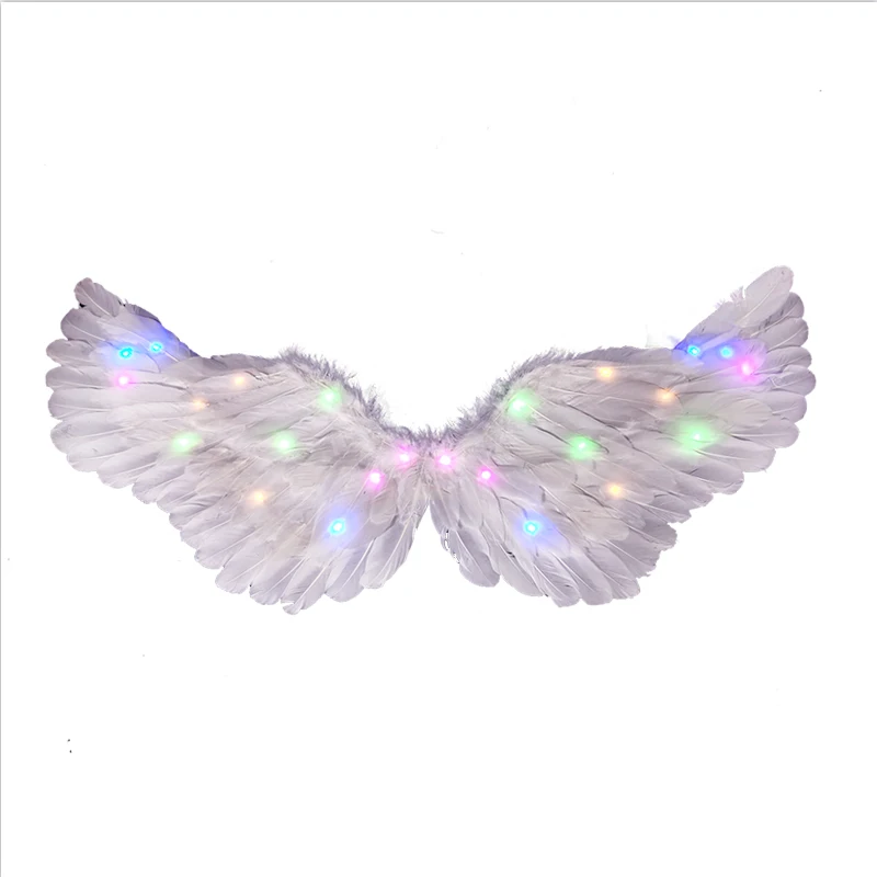 

Angel Wings LED Light Source Luminous Feather Wings Adult and Children Fairy Performance Props