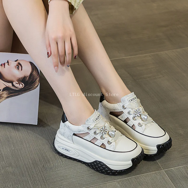 Сандалии женские на платформе кроссовки толстой подошве повседневная обувь для