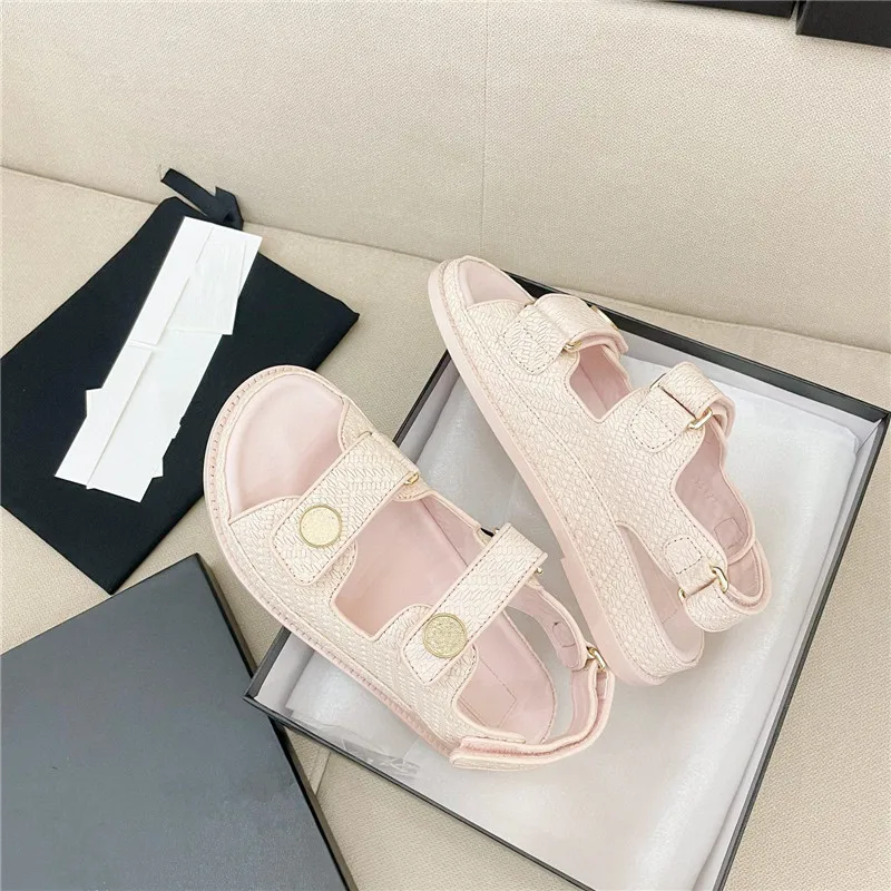 Сандалии женские кожаные на платформе роскошные брендовые дизайнерские