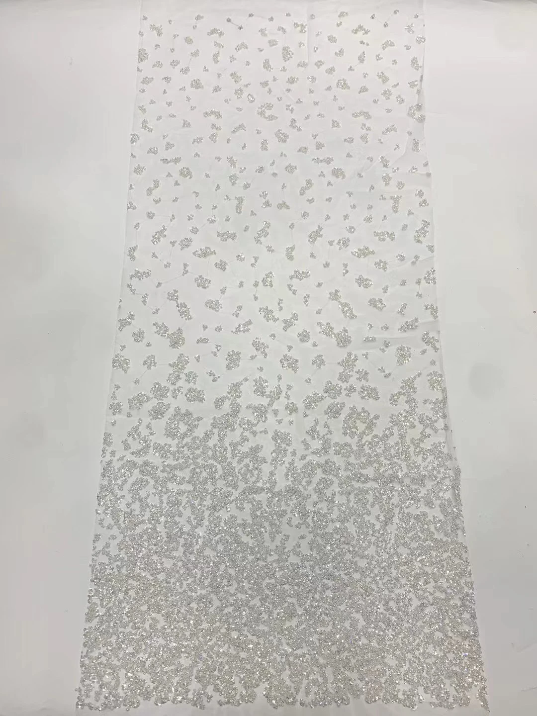 

Белый жемчуг, Африканский Элитный темперамент, модная трехмерная блестящая сетчатая бусина, кружевная вышивка, ткань «сделай сам» для свадьбы D