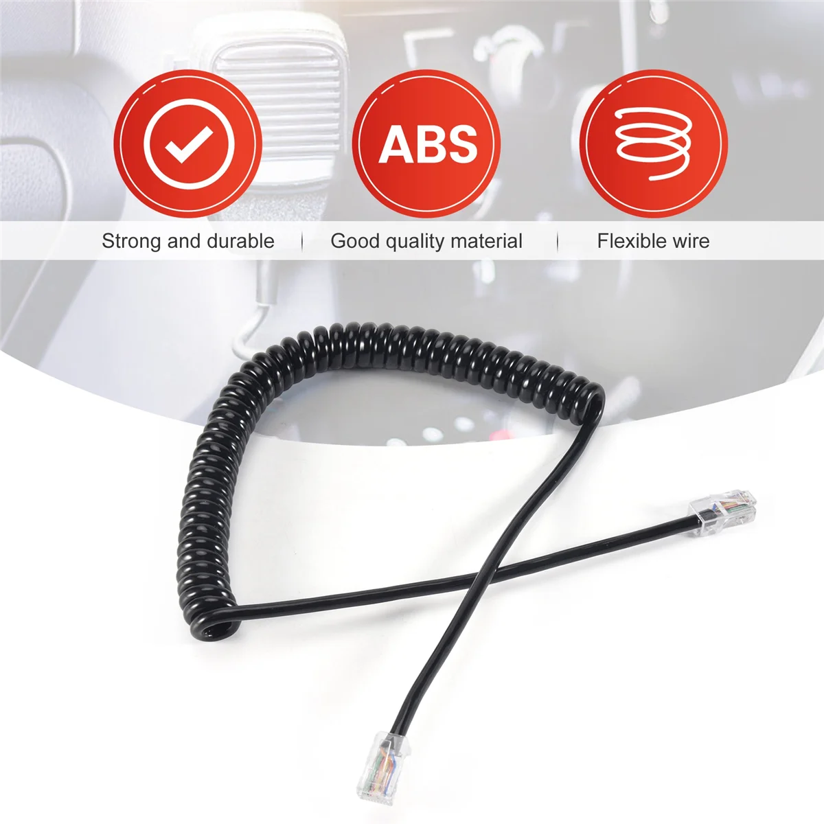 8-контактный микрофонный кабель для мобильного радио Icom динамик микрофон HM-98 HM-133