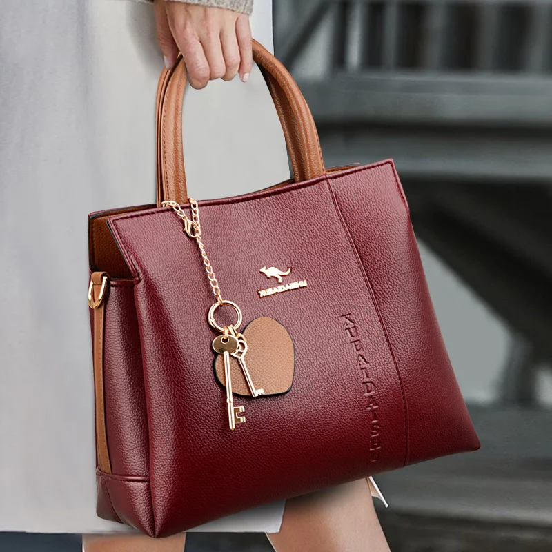 

Роскошные сумки, женские сумки, дизайнерские, 3 слоя, большая вместительность, женская сумка на плечо, 2023, дизайнерские сумки из мягкой кожи, сумки Bolsa