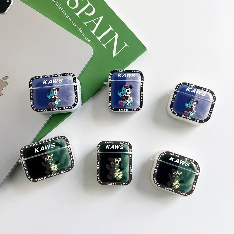 

Splice Fashion Cartoon Bear AirPods 3 Case Apple AirPods 2 Case Cover AirPods Pro Case IPhone Earphone Accessories Air Pod Case