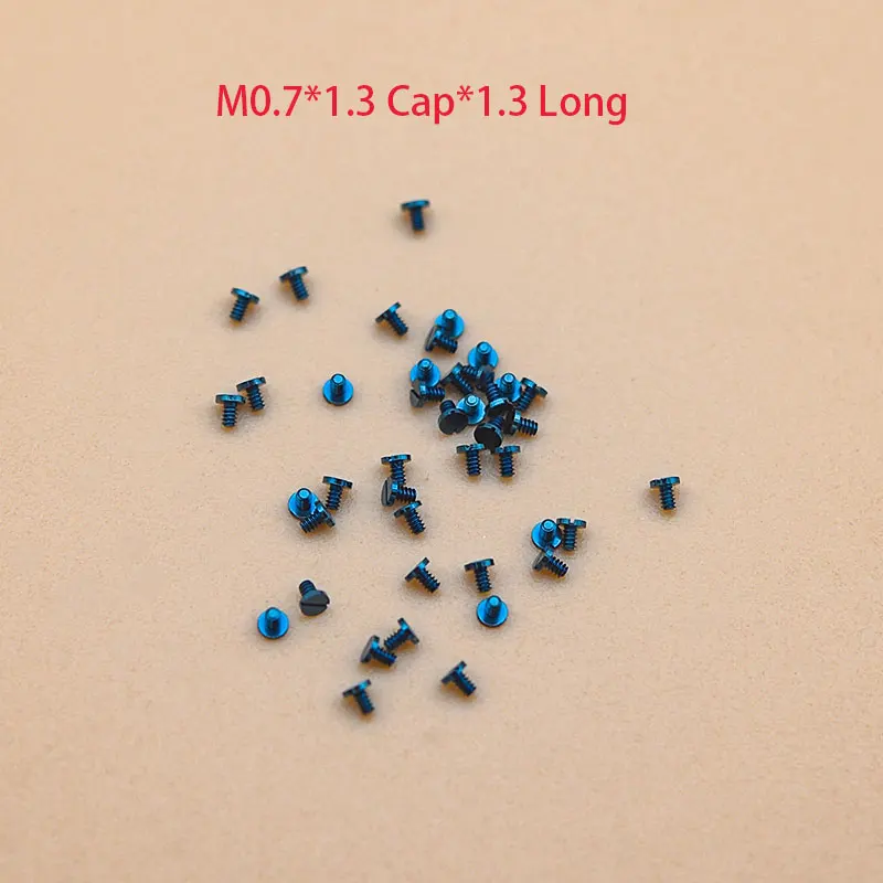 Blue Screw M0.7*1.3Cap*1.3 Long Mechanical Watch Movement Accessories Watches Repair Parts Watch Aftermarket Replacements