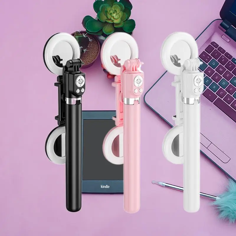 

Bluetooth Selfie Stick with Aluminum Alloy Pole and Integrated Tripod for Mobile Live Broadcast