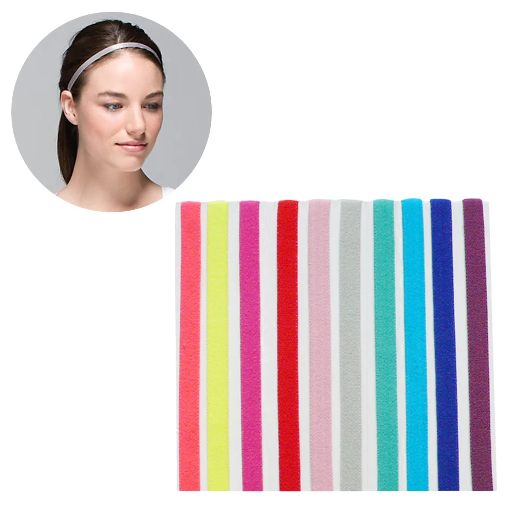 

10pcs Yoga Headband Non-slip Durable Elastic Sports Hair Band for Men