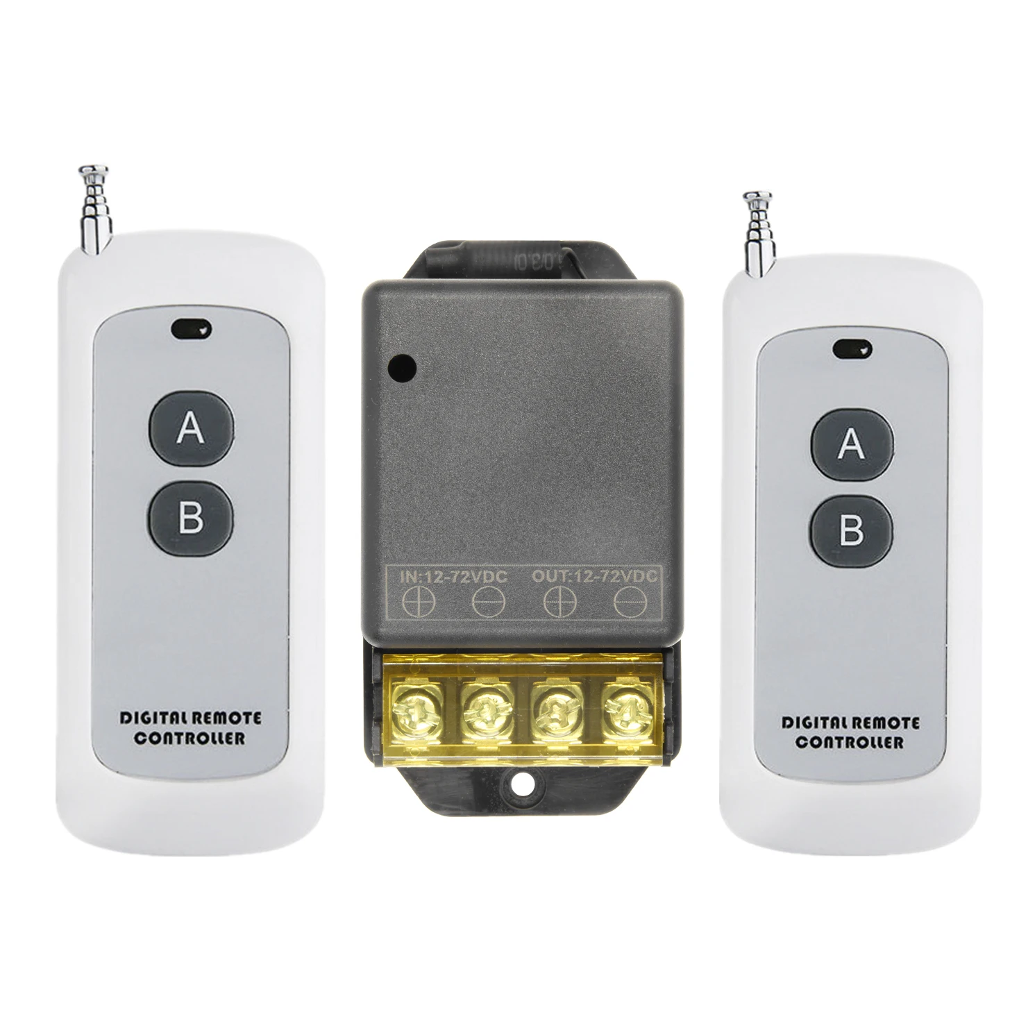

QICHIP DC12-72V RF Wireless Controller High Power Switch Ultra Long Penetration Distance Remote Control
