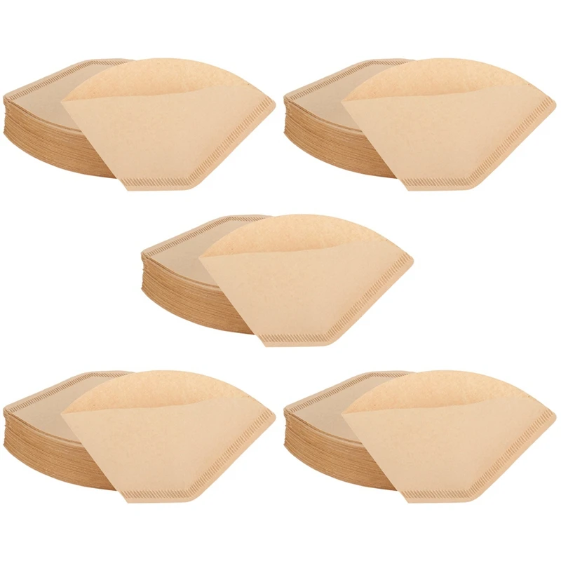 

500Pcs Coffee Filters Disposable Cone Paper Coffee Filter Natural Unbleached Filter 4-6 Cup For Pour Over Coffee Makers