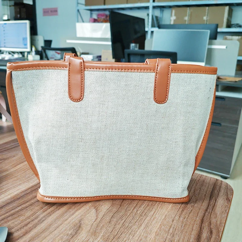 Женская Льняная сумка из джута Хлопковая Сумка-тоут для сына и матери