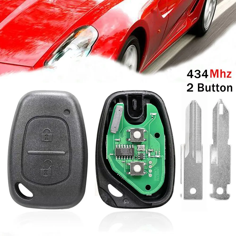 

Portable Durable 434MHz Auto Parts & Accessories Remote Car Key 2 Button Keyless Remote Key fob