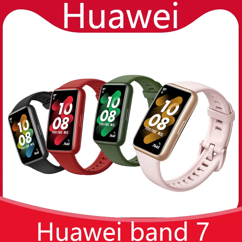

Оригинальный Смарт-браслет Huawei Band 7, измерение уровня кислорода в крови, 1,47 дюйма, пульсометр, смарт-браслет, 2 недели автономной работы
