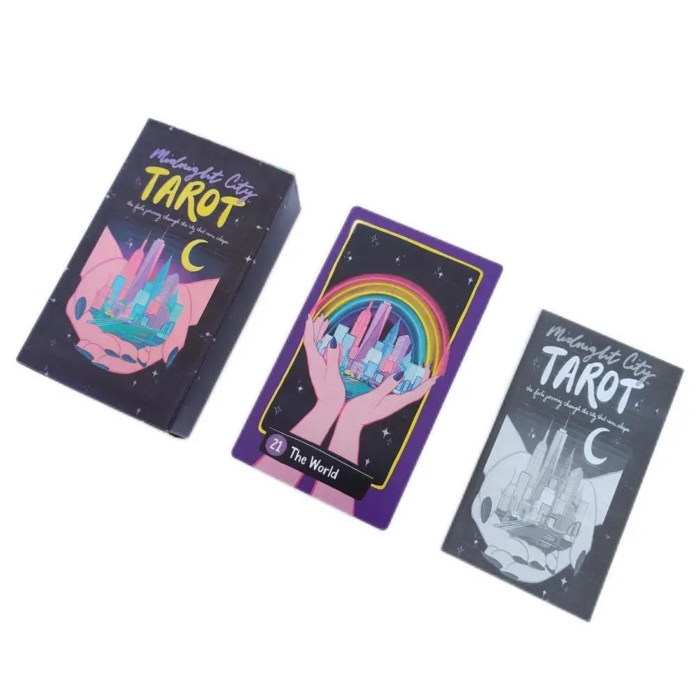 New Tarot 12x7cm Midnight City Tarot Cards Full English Edition Magician Tarot Deck Board Game For Family Party Playing Card
