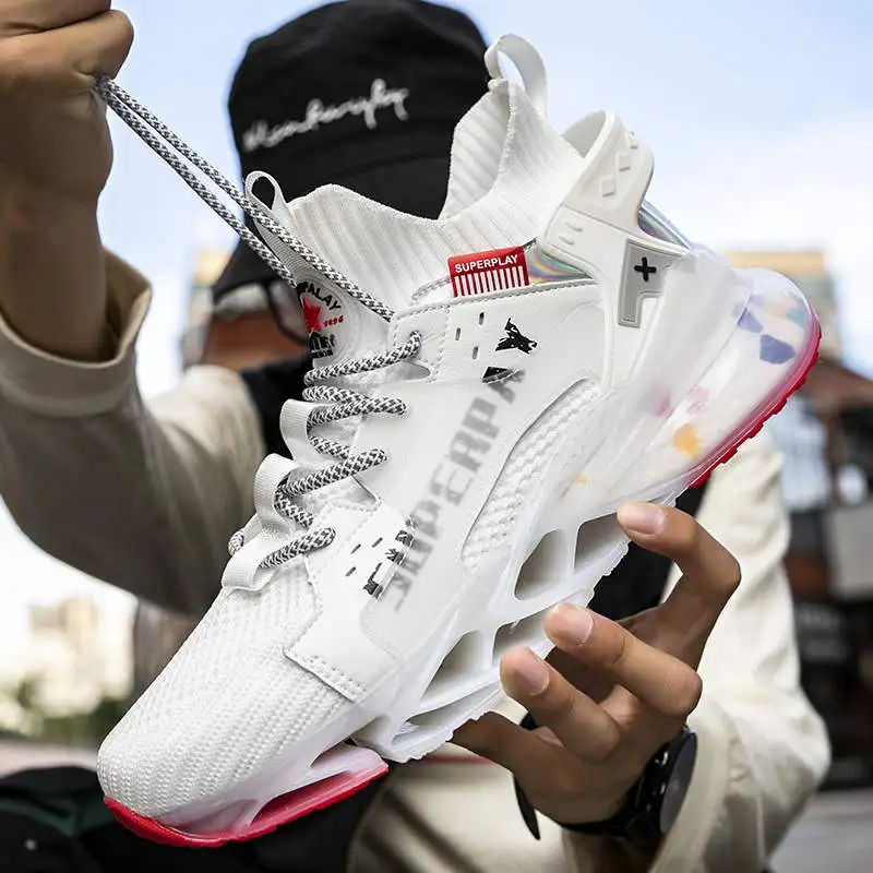

Beautiful Men's Sport Shoes Elastic Laces Tenis Running Fashion Tennis 2022 Sports For Man Punk Men's White Sneakers New Tennis