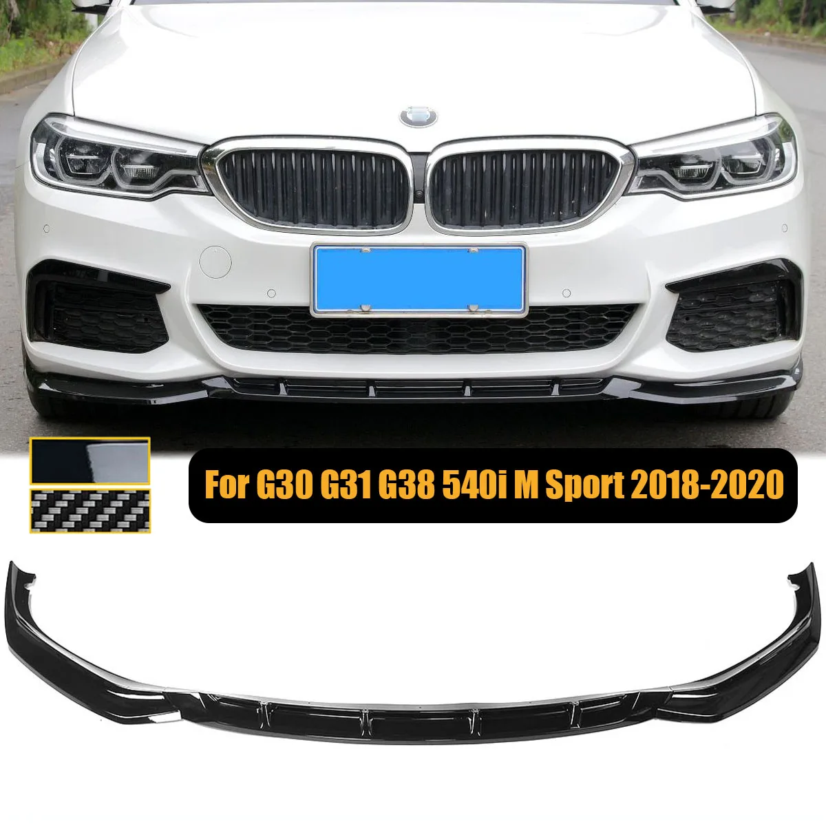 

Для BMW 5-Series G30 G31 G38 540i M Sport 2018-2020, передний бампер, спойлер, сплиттер, комплект кузова, дефлектор, защита, автомобильные аксессуары