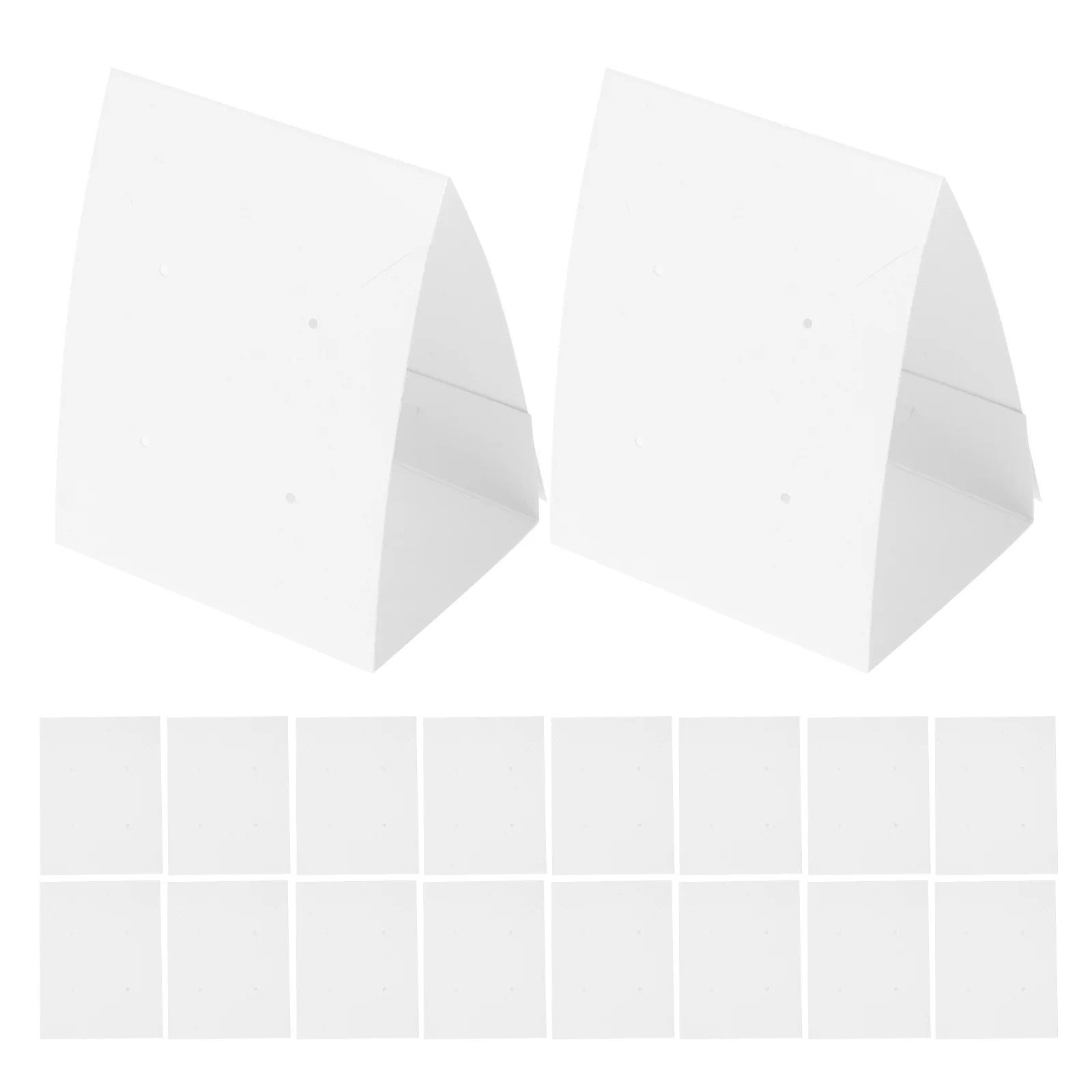 

100 Pcs Display Rack Jewelry Cards Necklace DIY Earring Displaying Storage Cardboard White Packaging