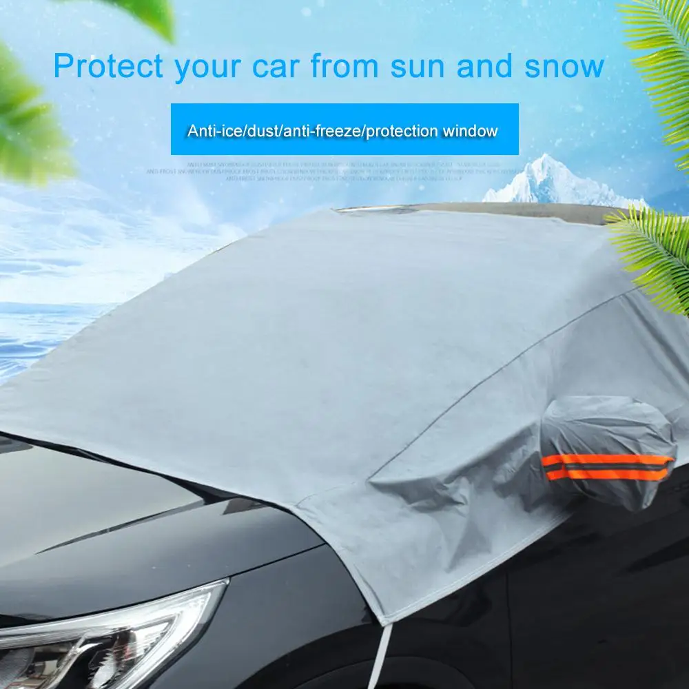 

Чехол для лобового стекла автомобиля солнцезащитные тени зимняя утолщенная Серебряная Защита от мороза анти-замораживание снег стеклянный чехол Защитная пленка для автомобиля