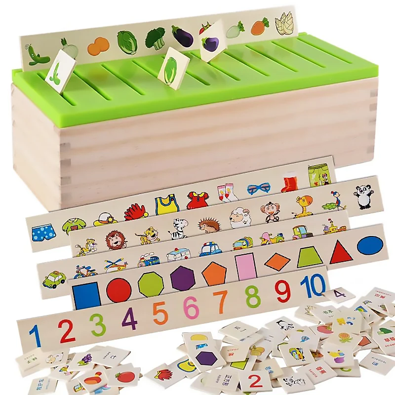 

for Toy Cognitive Wood Educational Learn Early Children Kids Classification Knowledge Matching Mathematical Montessori Box Gifts