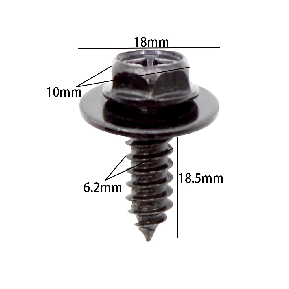 

10x6,2 мм крестообразный саморез для кузова автомобиля, крестообразный винт M6, металлические заклепки