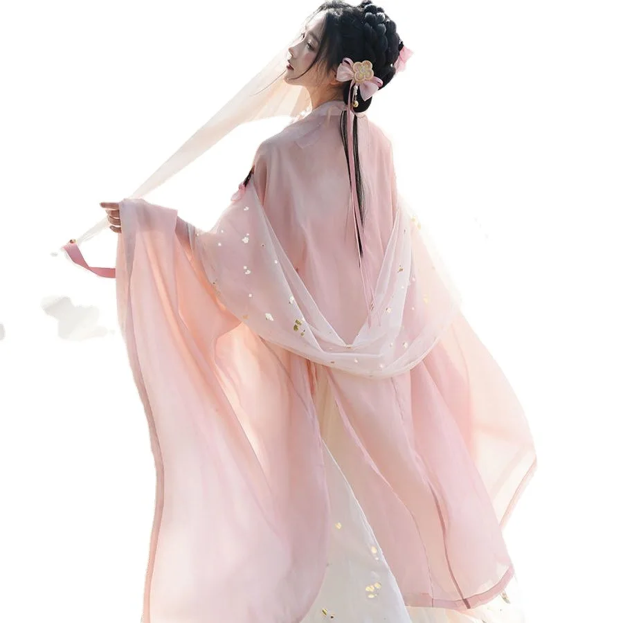 Китайская оригинальная Женская свежая юбка Hanfu в стиле Хан элементы