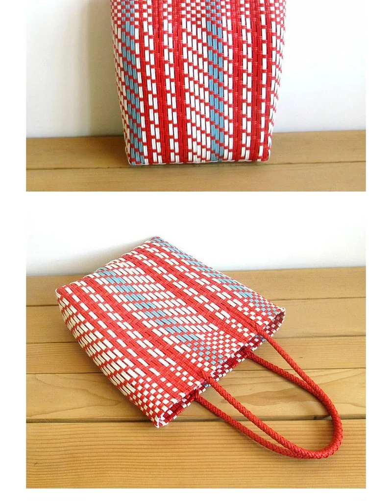 Пластиковые плетеные сумки Внешняя торговля Тканые Водонепроницаемые пляжные