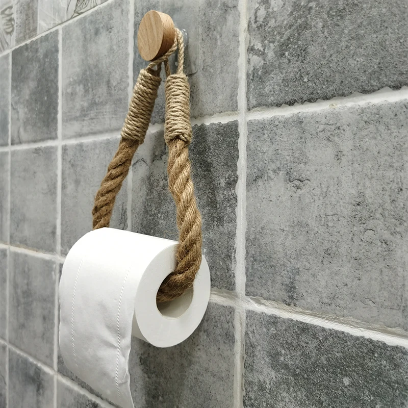 Hanging Rope Toilet Paper Holder Home Hotel Bathroom Decorat