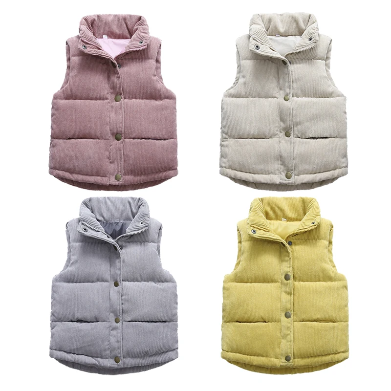 

MODX Girls Warm Vest Winter Boys Thicken Waistcoat Kids Outerwear Baby Vest Children Teens Cotton Jackets Vest For 3-10 Years
