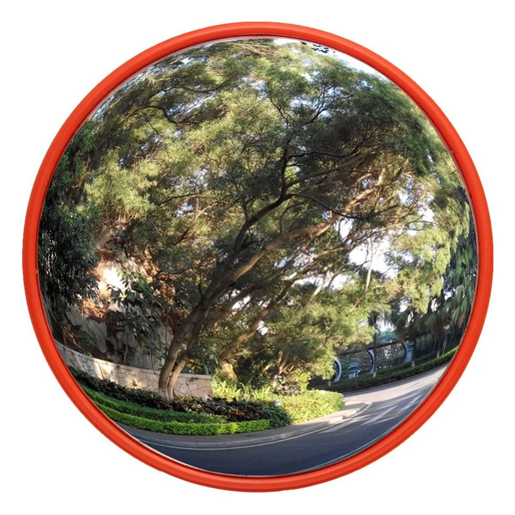 

30cm130D Wide Angle Security Road Mirror Curved For Indoor Burglar Outdoor Safurance RoadwaySafety Traffic Signal Convex Mirror