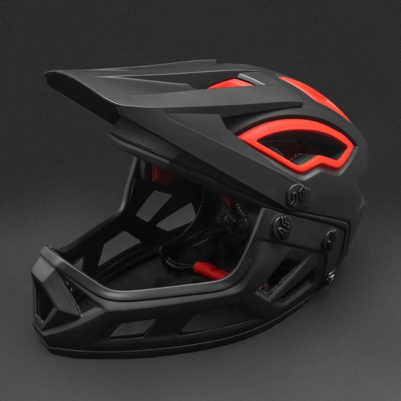 MTB Cycling Helmet Full Face XC off-road Bike Helmet For Adult Men Women DH Downhill Visor Red Mountain Bicycle Helmet Equipment