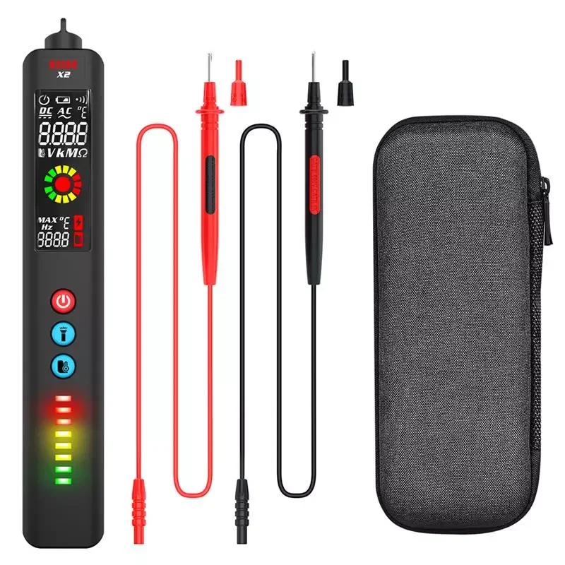 

BSIDE Multimeter X2 Infrared Thermometer Flashlight Smart Voltage Detector LCD 3 Modes Non Contact Live Wire Tester