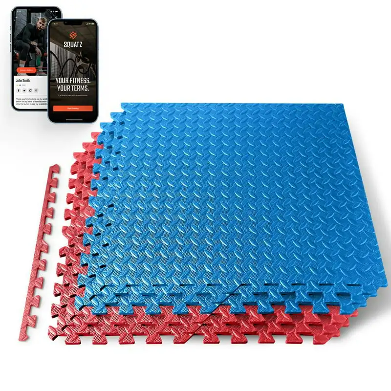 

6 Pcs. Thick Puzzle Exercise Mat, for Gym Equipment and Cushion for Workouts ( & Blue)