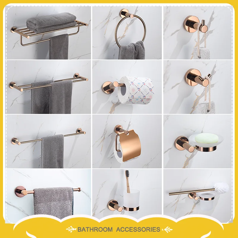 Rack Single And Double Rod Ring Paper Holder Robe Hook Soap 