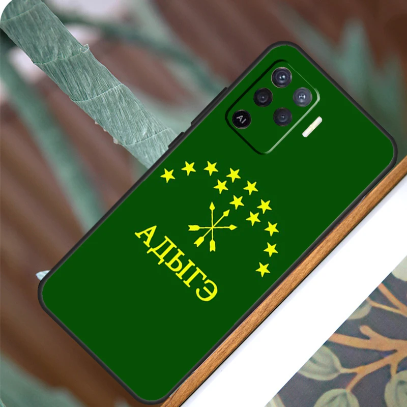 Adygea Circassian флаг для OPPO A17 A16 A15 A79 A58 A78 A98 A74 A94 A77 A5 A9 A96 A76 A52 A72 A53S A54S A57S чехол