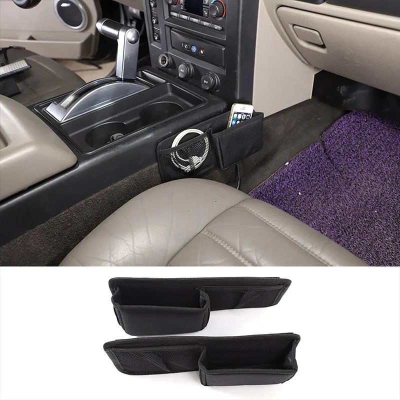 

For Hummer H2 2003-2009 Black Car Central Control Side Storage Bag Mobile Wallet Storage Bag Car Interior Accessories