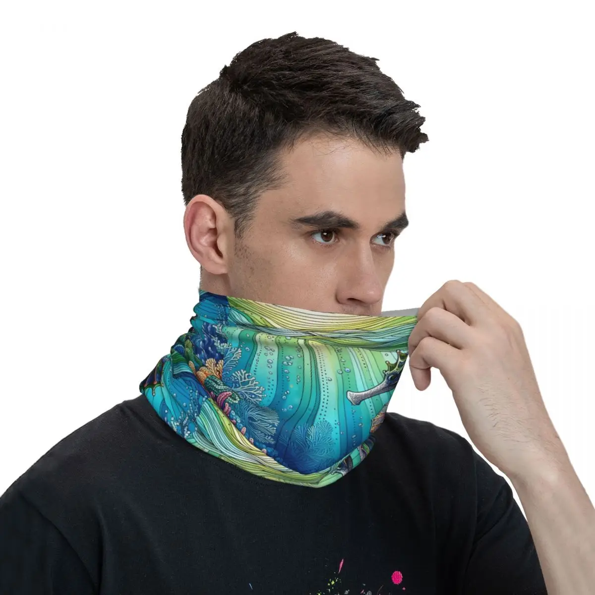 Sea шарф с рисунком лошади шейный платок маска для лица из полиэстера