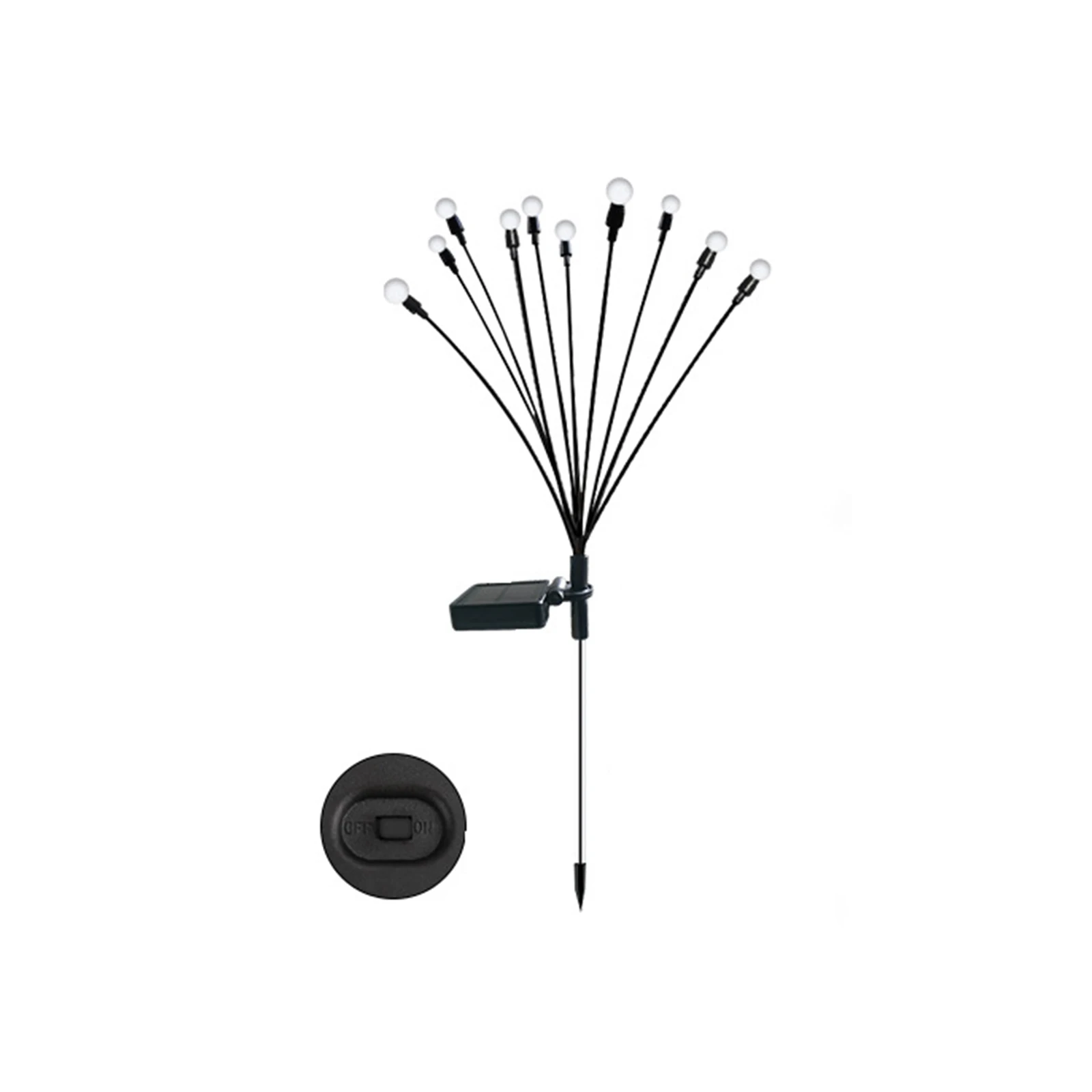 

2pcs Garden Solar Light Starburst Light Swaying When Wind Blows Solar Lights For Patio Yard Pathway Solar Firefly Light