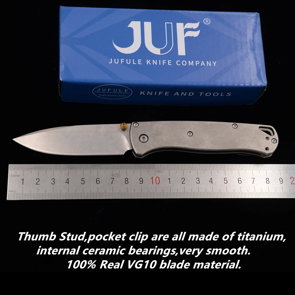 

Металлический складной нож JUFULE Real VG10 Blade RH535
