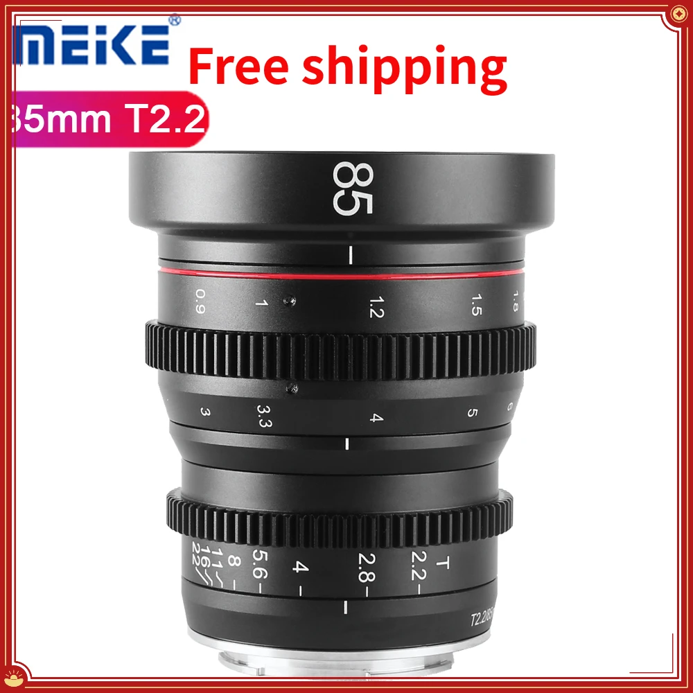 Meike 85mm T2.2 Cine Lens Large Aperture Manual Focus Prime 