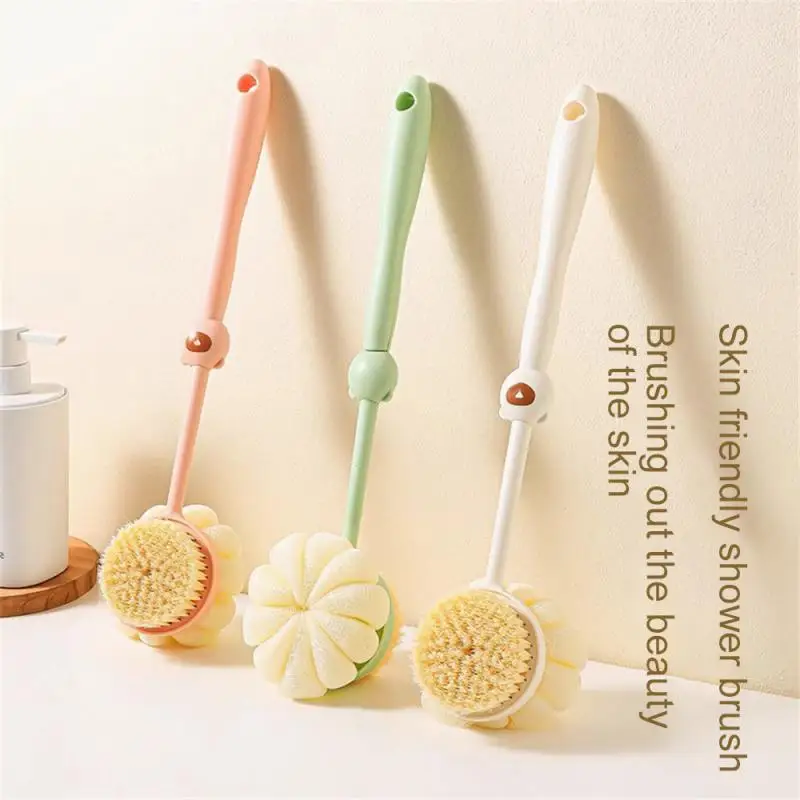 

Bath Brush Comfortable Skin Friendly Improve Skin Soft Brush Bath Ball Long Handle Bath Ball Strong And Sturdy Bathroom Supplies