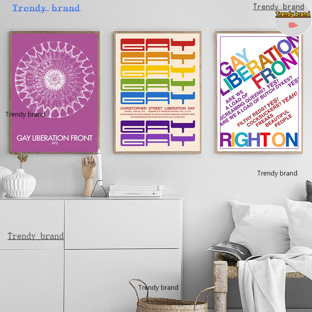 Картина на холсте Фронт Освобождения геев 1970 сек |