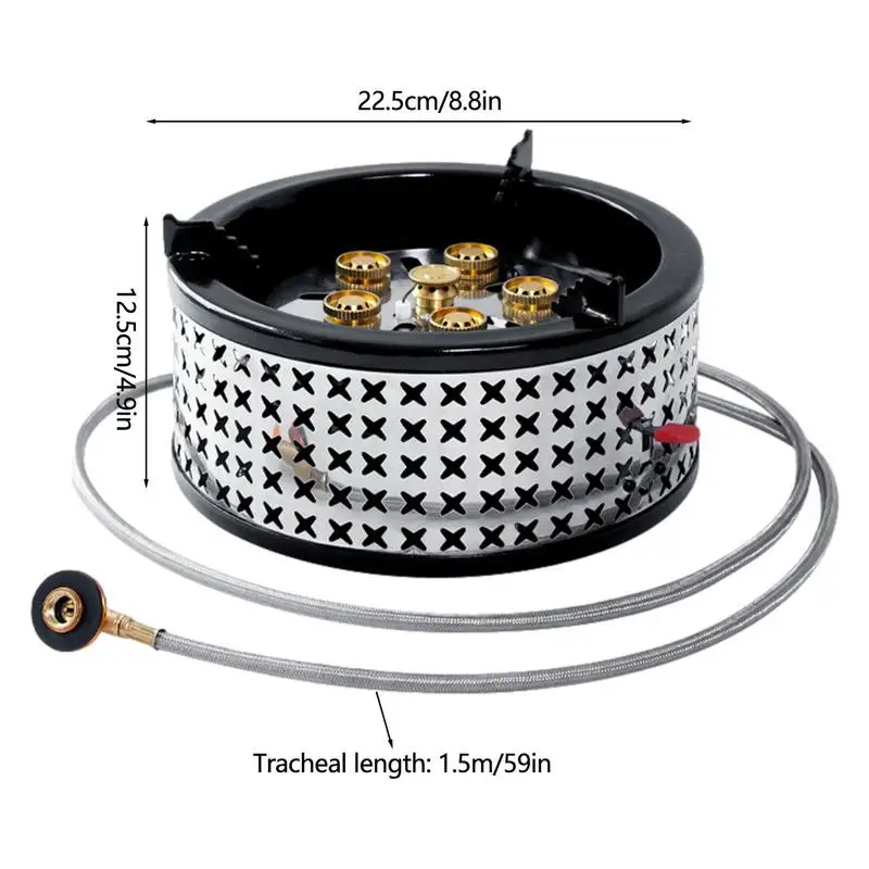 Туристическая газовая горелка 15800 Вт 6 ядер