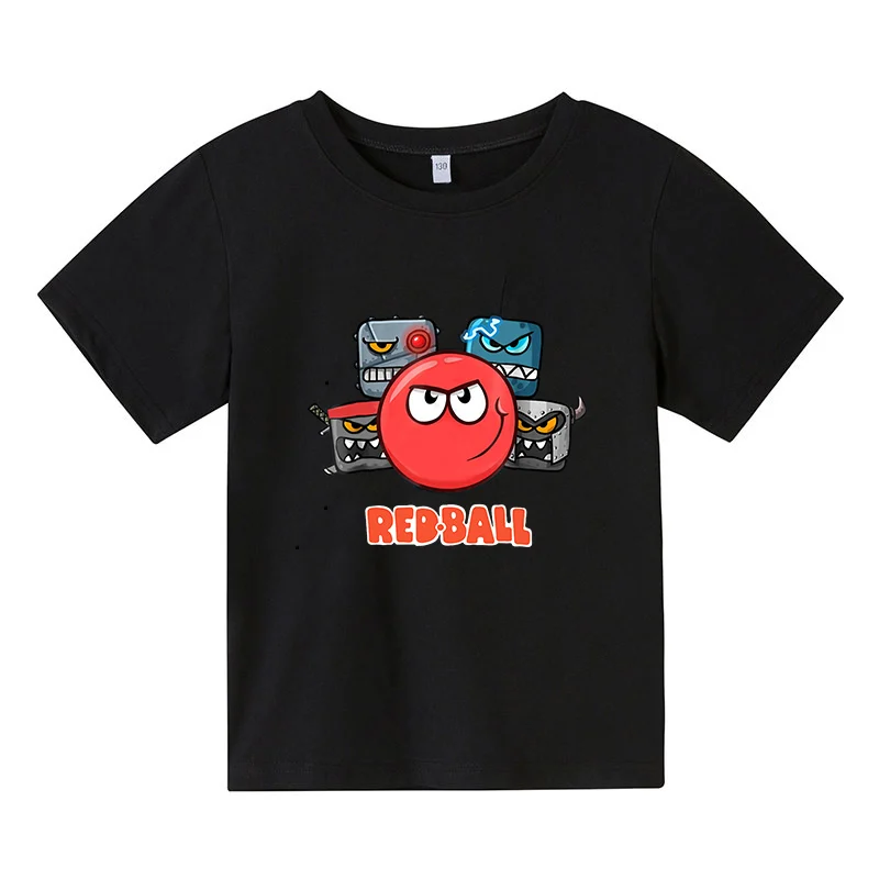 

Children's T-shirt Red Ball Game Boys' Cotton Breathable Comfortable Casual Short Sleeves Suitable for 3-12 Year Old Toddler