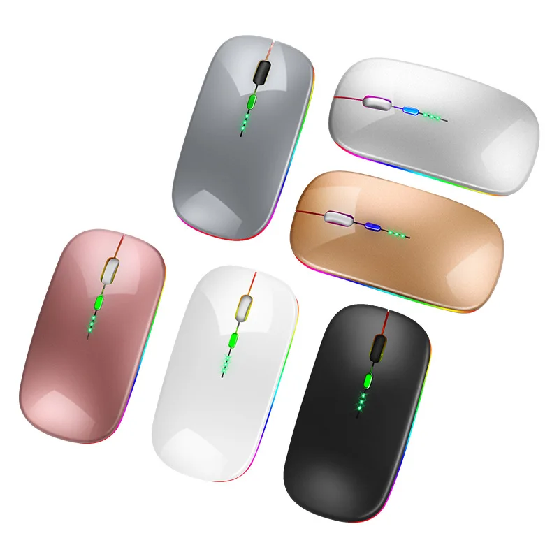 

Portable RGB Bluetooth Wireless Mouse 2.4GHz USB Rechargeable Power Display Mouse Gamer for iPad Laptop PC Macbook Gaming Mouse