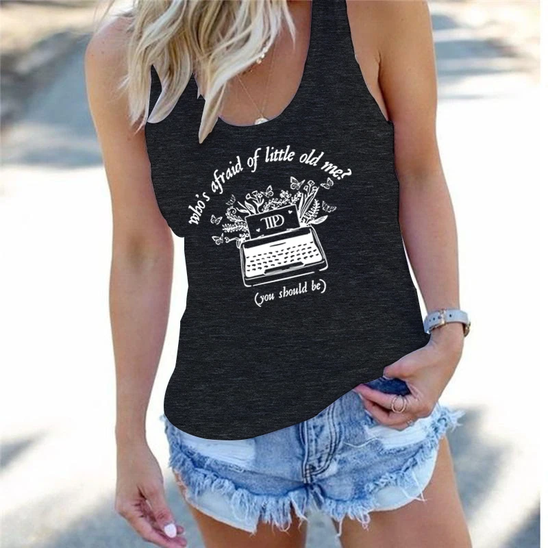 Женские майки с альбомом TTPD рубашка без рукавов в растительном стиле забавные