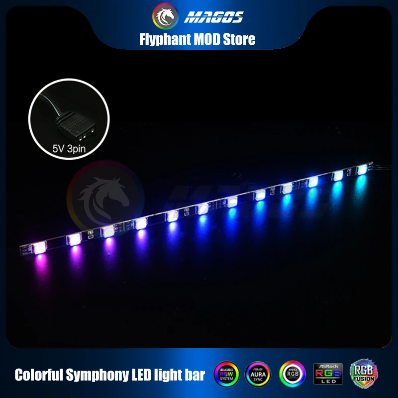 

Светодиодная полоса, 200 мм, Длина держателя, изменение жесткой полосы, оформление интерьера, ПК, охладитель воды, мод