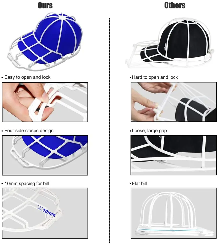 hat washers baseball hat cleaners fit for adult kids hat washer frame cage storage hat protector racks for washing machine free global shipping