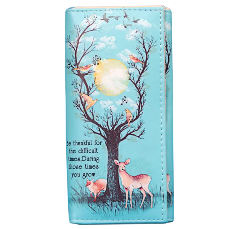 

Женский Длинный кошелек, дизайнерский кошелек на молнии с животным принтом, Дамский кошелек с застежкой, органайзер для карт и ключей, кошелек 5 типов